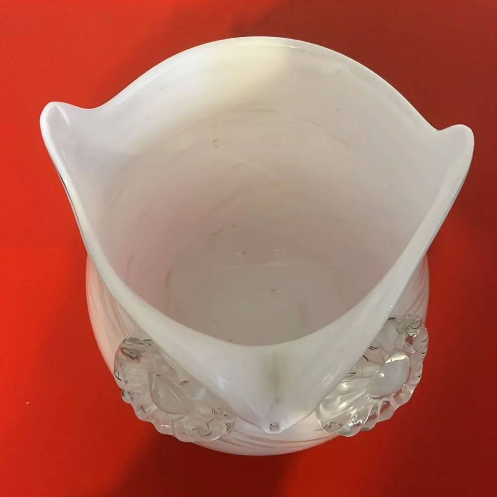 White and Gold Owl Vase